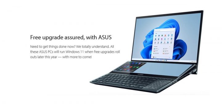 Asus PCs getting Windows 11